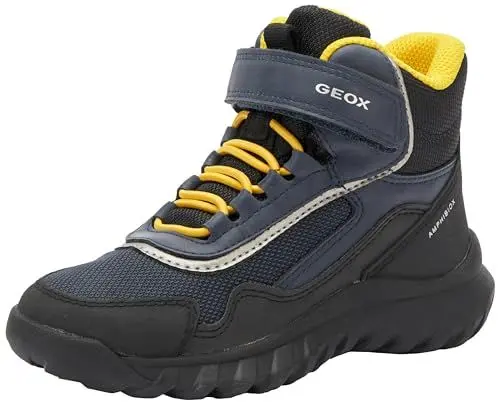 Produktbild: Geox Herren J SIMBYOS Boy B ABX Sneaker, Navy/Yellow, 38 EU