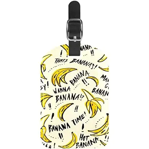 Produktbild: Gepäckanhänger,2er-Pack Etiketten,Kofferanhänger,Banane,Gepäckanhänger Sichtschutz Reisetasche