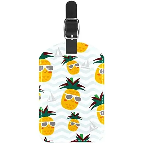Produktbild: Gepäckanhänger,2er-Pack Etiketten,Kofferanhänger,Frucht-Ananas-Sonnenbrille,Gepäckanhänger Sichtschutz Reisetasche