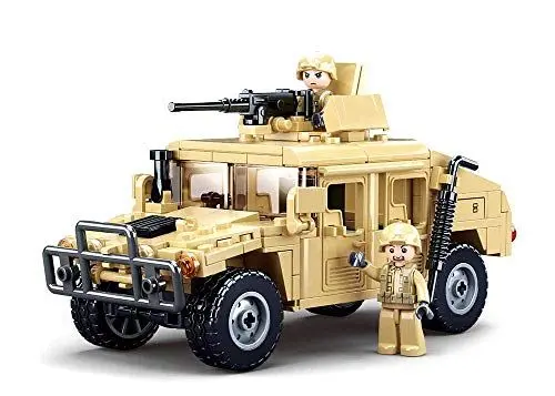 Produktbild: Gepanzertes Fahrzeug (265 Teile) (M38-B0837), Spielset , Klemmbausteine, Soldaten, mit Spielfigur, Army, Mehrfarbig, Sluban Klemmbausteine SL95707, Für Kinder ab 4 Jahren