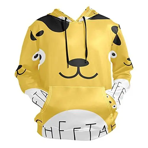 Produktbild: Gepard Baby Cartoon Niedlich Kapuzenpullis Kapuzenpullover Sport Sweatjacke Herren Mit Kapuze Kapuzenjacke 3D Druck Hoodie für Mädchen Jungen Männer(Gesundheit Stoff)