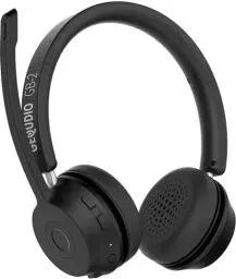 Produktbild: GEQUDIO GB-2 Headset mit Mikrofon Bluetooth | Kopfhörer Kabellos | Passives Noise Cancelling | 2 Geräte gleichzeitig verbinden (Handy, PC, Laptop) | Wireless Headset | Standby 500h (ohne USB-Adapter)