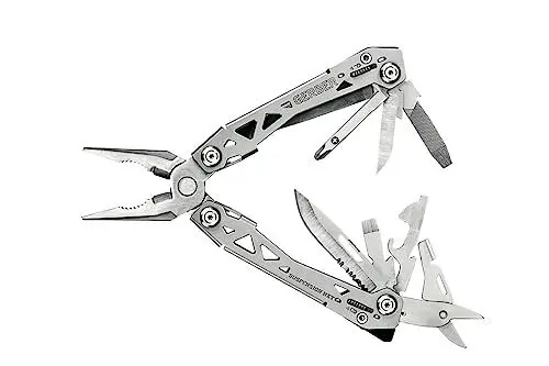 Produktbild: Gerber Multi-Tool mit Gürtel-Clip und 15 Funktionen, Suspension NXT, Gewicht: 190 g, Länge geschlossen: 10,8 g, Silber, 31-003345