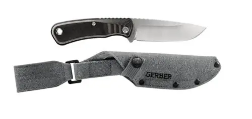 Produktbild: Gerber Survival-Messer mit Holster, Downwind Fixed DP, Klingenlänge: 10,8 cm, G10/7Cr17MoV, Schwarz, 30-001817