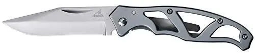 Produktbild: Gerber Taschenklappmesser mit glatter Klinge und Taschenclip, Klingenlänge: 5,6 cm, Paraframe Mini Folding Clip Knife, Edelstahl, 31-003618