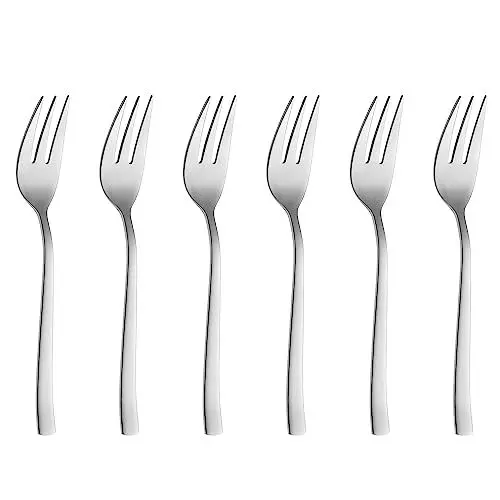 Produktbild: Gerlach Onda Kuchengabel Set Für 6 Personen Spülmaschinenfest Kleine Gabeln Dessertbesteck Essbesteck Aus Edelstahl Elegantes Besteck Tafelbesteck Glänzend Rostfrei 6 Stk
