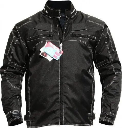 Produktbild: German Wear motorradjacke herren mit protektoren motorrad jacke sommer winddicht herausnehmbar waschbar futter wasserabweisend viele Taschen winter leicht wassarfest textil Schwarz 56/2XL