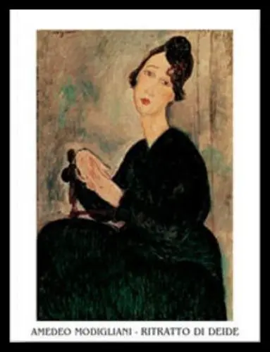 Produktbild: Germanposters Amedeo Modigliani Ritratto Di Dedie Poster Kunstdruck Bild im Alu Rahmen in schwarz 70x50cm