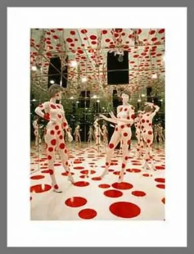 Produktbild: Germanposters Kusama Repetitive Vision 1996 Poster Kunstdruck Bild im Alu Rahmen in Champagne 40x30cm