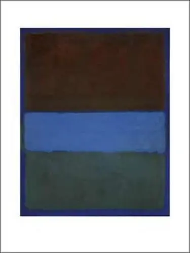 Produktbild: Germanposters Mark Rothko Poster Kunstdruck No. 61 (Brown Blue Brown on Blue) 1953
