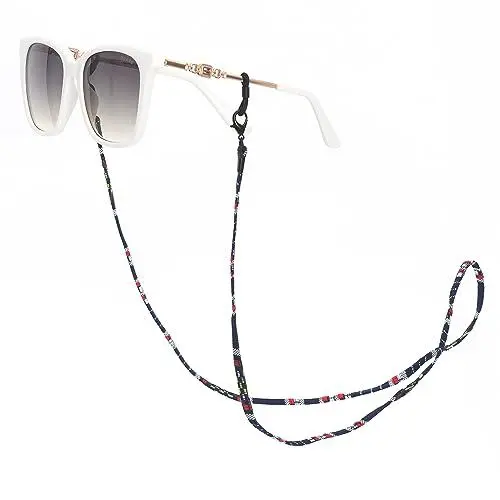 Produktbild: GERNEO® - Arizona – gestricktes Brillenband Stoff – Maskenband - extra lange Brillenkordel für Sonnenbrillen & Lesebrillen – diverse Brillenbänder Farben - Brillenhalter Schwarz Maskenkette Blau