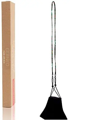 Produktbild: GERNEO® - Arizona – gestricktes Brillenband Stoff – Maskenband - extra lange Brillenkordel für Sonnenbrillen & Lesebrillen – diverse Brillenbänder Farben - Brillenhalter Schwarz Maskenkette grün