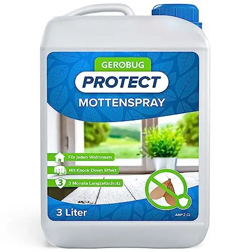 Produktbild: GEROBUG Anti Motten-Spray 3 Liter Nachfüll-Kanister - Einfache Mottenbekämpfung für Lebensmittelmotten & Kleidermotten - Mottenschutz für Kleiderschrank, Wohnung, Kleider, Teppich & Küche geeignet