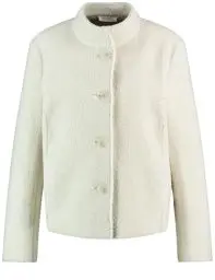Produktbild: Gerry Weber Damen Blazerjacke aus Teddyfleece Langarm unifarben Whisper White 46