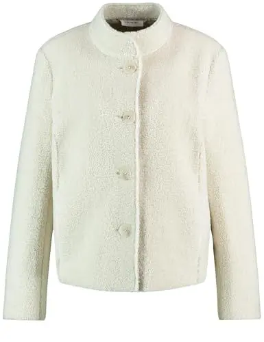 Produktbild: Gerry Weber Damen Blazerjacke aus Teddyfleece Langarm unifarben Whisper White 46