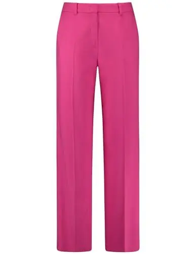 Produktbild: Gerry Weber Damen Elegante Hose mit Bügelfalten unifarben reguläre Länge Solar Pink 38