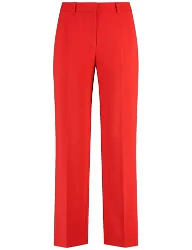Produktbild: Gerry Weber Damen Fließende Hose mit Bügelfalte unifarben reguläre Länge Lipstick 42