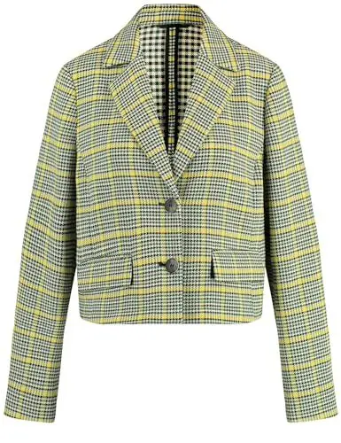 Produktbild: GERRY WEBER Damen 430006-31228-5108 Blazer, Deep Green Schwarz Karo, 40 EU