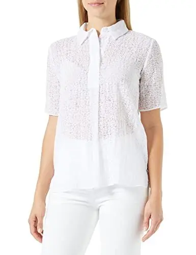 Produktbild: GERRY WEBER Edition Damen 860075-66442 Bluse, weiß/weiß, 36