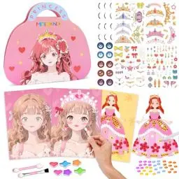 Produktbild: Geschenk Mädchen 4 5 6 7 8 9 Jahre: Basteln Mädchen 8-9-10-6-5 Jahre Diamond Painting Bastelset Kinder ab 4-10 Jahre Make-up Stickerbuch Geschenke für Mädchen Prinzessin Spielzeug ab 5-8 Jahre