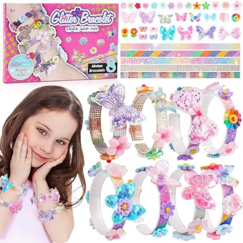 Produktbild: Geschenk Mädchen 5 6 7 8 9 Jahre: Bastelset Kinder ab 6-10 Jahre Armbänder Selber Machen Kinder Spielzeug ab 5-8 Jahre Basteln Mädchen Geschenke 6-7-8-9-10 Jahre Armband Set für Mädchen Geschenkideen
