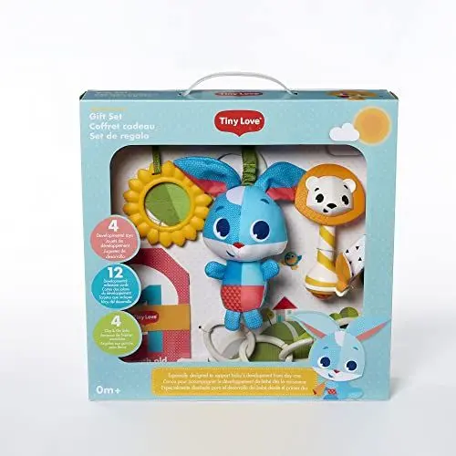 Produktbild: Tiny Love Meadow Days Geschenkset, Geschenkset mit Entwicklungsspielzeug für Babys, ausgewählte Spielzeuge für unterwegs, 0 Monate+