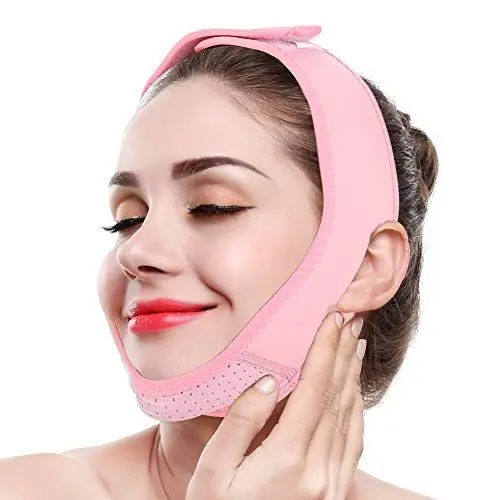 Produktbild: Gesichts Abnehmen Maske,Bandagen abnimmt Gesichts Doppelkinn Sorgfalt Gewichts Verlust Gesichtsgürtel, V Linie Maske Wangen Kinn anhebendes Band, Anti Altern & Gesicht Breathable Kompression
