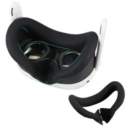 Produktbild: Generisch Growalleter Quest 3 Face Cover, VR Face Cushion Silikonhülle für Meta Quest 3 Zubehör, Silikon Augenmaskenhülle passend für Meta Quest 3 Schwammgesichtskissen als schweißfester Ersatz