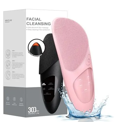 Produktbild: Gesichtsreinigungsbürste Elektrisch - Wasserdicht Ultraschall Gesichtsreinigungsbürste und Gesichtsmassagegerät mit Memory-Funktion, für Tiefenreinigung, Anti-aging und Sanftes Peeling, Augenmassage