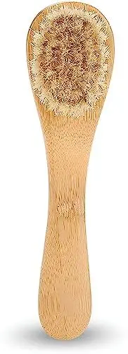 Produktbild: Gesichtsbürste, Gesichtsreinigungsbürste Holzgriff Manuelle Aus Holz Leicht zu Greifen Sanftes Peeling Für Das Gesicht zur Trockenbürsten Massage Peeling