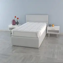 Produktbild: Gesteppt Topper “Plus”, matratzenschoner, Weiß, 80x195 cm