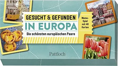 Produktbild: Gesucht & gefunden in Europa - Die schönsten europäischen Paare: Memo-Spiel mit 40 Karten für Reiselustige und Weltenbummler (Regionale Memo-Spiele)
