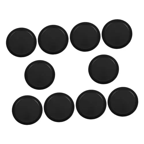 Produktbild: GETAJGHSD 10st Hockeyzubehör Zubehör Für Eishockeyspiele Desktop-Eishockey-Pucks Eishockey-ausrüstung Zubehör Für Hockeytische Zubehör Für Spieltische Stabile Eishockey-Pucks Black Plastik