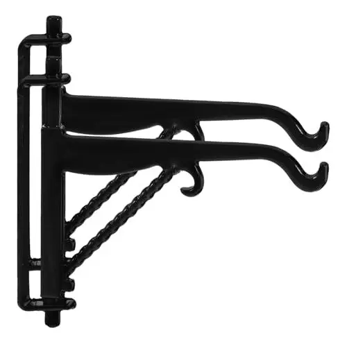 Produktbild: GETAJGHSD 2st Mini-hakenhalter Miniatur-kleiderbügel Zum Basteln Miniatur-pflanzenhaken Mini-aufhänger Für Licht Mini-wandhaken Puppenhauszubehör Puppenhaus-dekor Black Aluminiumlegierung