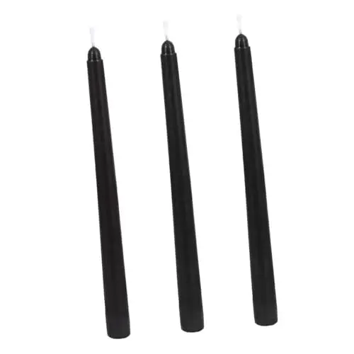 Produktbild: GETAJGHSD 3St Kerze mit konischem Stiel kerzen Geschenkkerze duftkerze Ornamente Mehrzweckkerze dekoration Baumkerze schwarze Kerze Wachskerze hübsche Kerze Paraffin Black