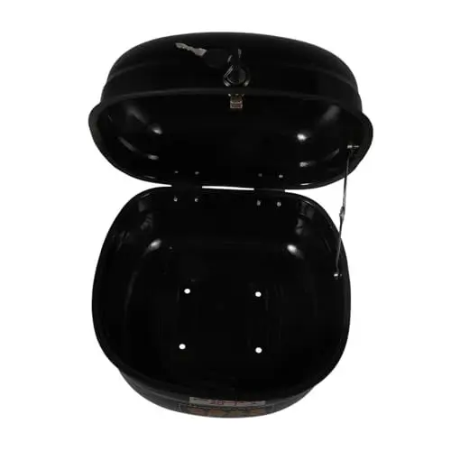 Produktbild: GETAJGHSD -Kofferraum -Heckkoffer Gepäckträgerkoffer Motorradhelmtasche Topcase sitztasche Roller Kofferraum Motorradkoffer für Gepäck Stahl Black