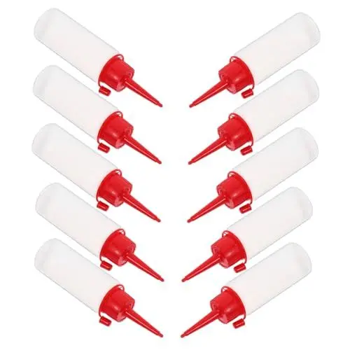 Produktbild: GETAJGHSD Plastikkleberflasche Quetschflasche Aus Papier Flaschen Zum Auftragen Von Klebstoff Flasche Maschinenöl Applikatorflasche Mit Präzisionsspitze Nadelspitzen-kleberflasche Ldpe Rot