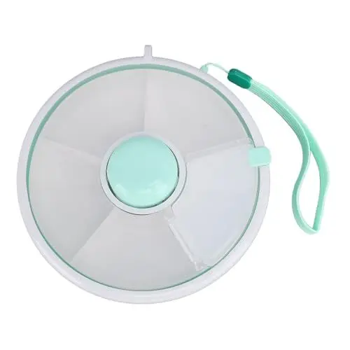 Produktbild: Geteiltes Obst- und Snacktablett für Kinder, Originelles Spinner-Bundle, Drehbarer Snackbox-Behälter für Partys, Picknicks, Camping (GREEN)