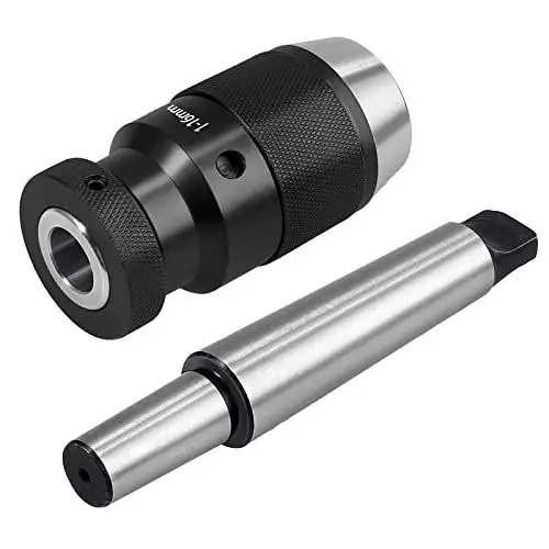 Produktbild: GETLITOOL Schnellspannbohrfutter B18 Bohrfutter 1-16 mm + MK3 Kegeldorn Präzisionsbohrfutter für Drehmaschine Bohrmaschine MK3