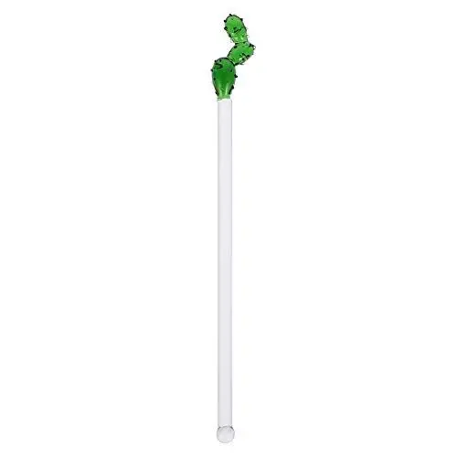 Produktbild: Lurrose Getr?nke Rührwerke Swizzle Sticks Glas Kaktus Mischl?ffel Bartender Bar L?ffel Coffee Rührer Espresso Getr? Getr? Mischen Rührstab Farbe 5 Glas Rührstab