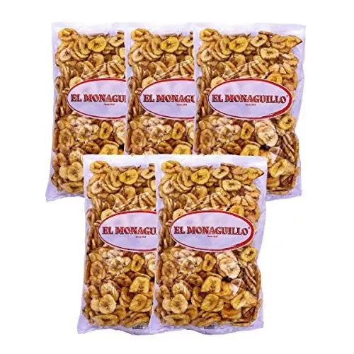 Produktbild: Getrocknete Bananen Chips 5x 500g - natürliche Premium Qualität - glutenfrei - vegan - Vitaminreich - von den Philippinen