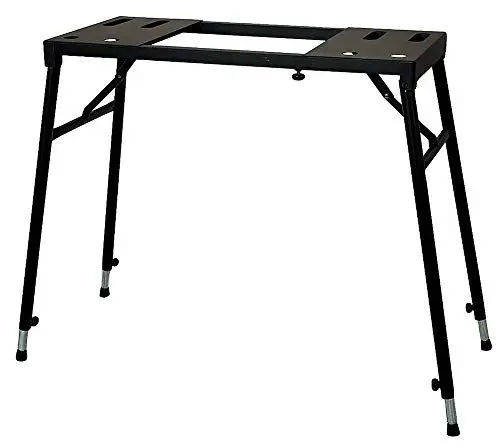 Produktbild: GEWA Geräteständer EQS-10 (Klavier Equipment, Keyboard und E-Piano, Höhenverstellbar, Breitenverstellbar, leichtes Gewicht, hohe Belastbarkeit, platzsparend), Schwarz
