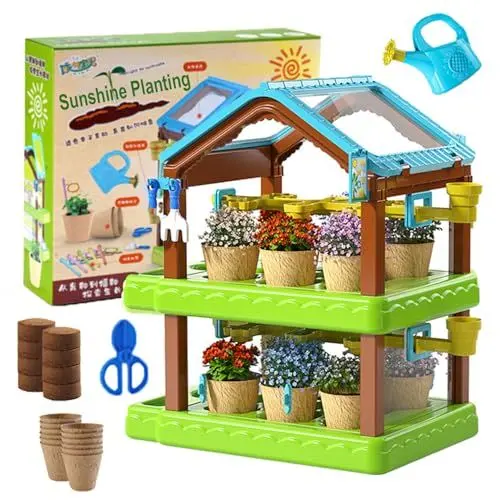 Produktbild: Gewächshaus Kinder,Kinder Gewächshaus,Doppelte Schicht,Experimente Zum Pflanzenwachstum Wissenschaft,Für Mini-Gärtner Und Botaniker,Experimentierkästen Für Ab 7 Jahren