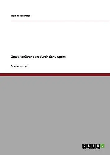 Produktbild: Gewaltprävention durch Schulsport