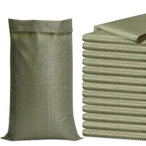Produktbild: Gewebesäcke,15 Stück Sandsäcke Hochwasser,Sandsäcke Hochwasserschutz 70x113cm,Bauschuttsäcke,Sandsack Hochwasserschutz,Big Pack Sack für Garten Abfall Hochwasser Schutz Aufbewahrung