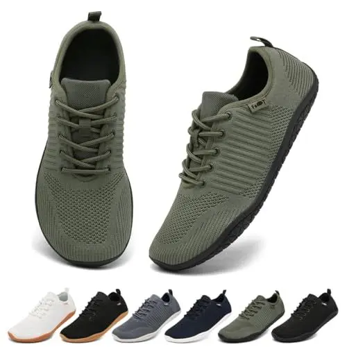 Produktbild: Geweo Barfuss Schuhe Damen Barfuß Sneaker Barfußschuhe Frauen Barfussschuhe Sommer Barefoot Shoes Laufschuhe Turnschuhe Grün 41