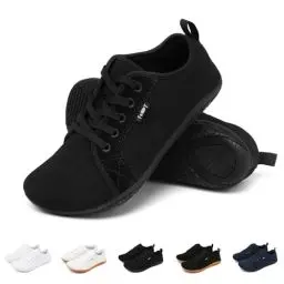 Produktbild: Geweo Barfußschuhe Sneaker Breite Walking Schuhe Barfuss Damen Herren Trail Laufschuhe Minimalistische Fitness Knit Unisex Weit rutschfest Zehenschuhe Zero Drop Solhe Freizeit Schwarz 42EU