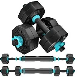 Produktbild: Gewichte Hanteln Set, 9 kg verstellbares ARUNDO Trainingsgerät für Heim-Fitness-Workouts, freie Gewichte, Muskelaufbau, Langhantel-Set für Männer/Frauen