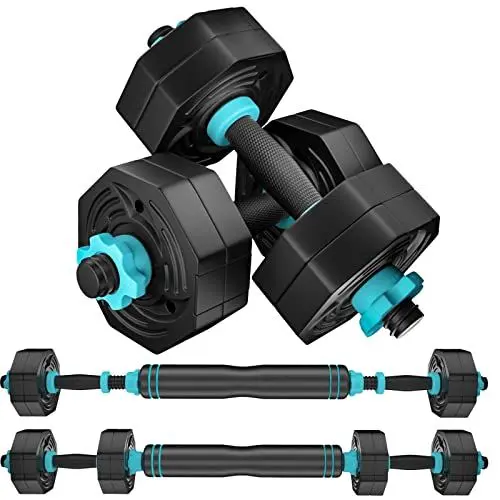 Produktbild: Gewichte Hanteln Set, 9 kg verstellbares ARUNDO Trainingsgerät für Heim-Fitness-Workouts, freie Gewichte, Muskelaufbau, Langhantel-Set für Männer/Frauen