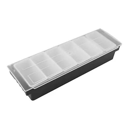 Produktbild: Gewürz-Organizer-Box, Schwarze, Leicht zu Reinigende Multi-Gitter-Küchen-Gewürz-Organizer-Box für Restaurants (Genericohgk91axrt-14)